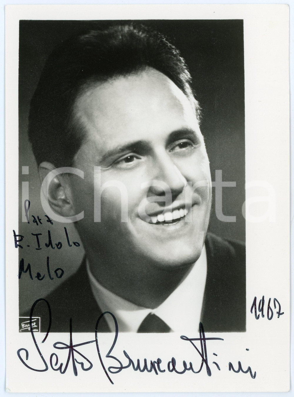1967 Sesto BRUSCANTINI baritono - Ritratto - Fotografia con AUTOGRAFO 13x18 Fotografia d'epoca, con autografo. CONDIZIONI: GFORMATO: 13x18 cm     originale e autentica 1