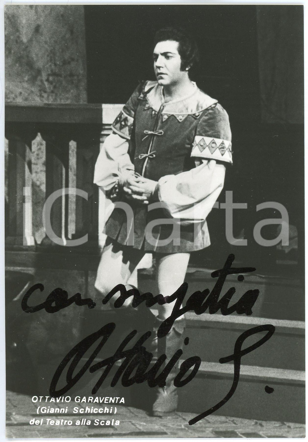 1970 ca Tenore Ottavio GARAVENTA in "Gianni Schicchi" - Foto con AUTOGRAFO Fotografia d'epoca, con autografo. CONDIZIONI: GFORMATO: 10x15 cm     originale e autentica 1