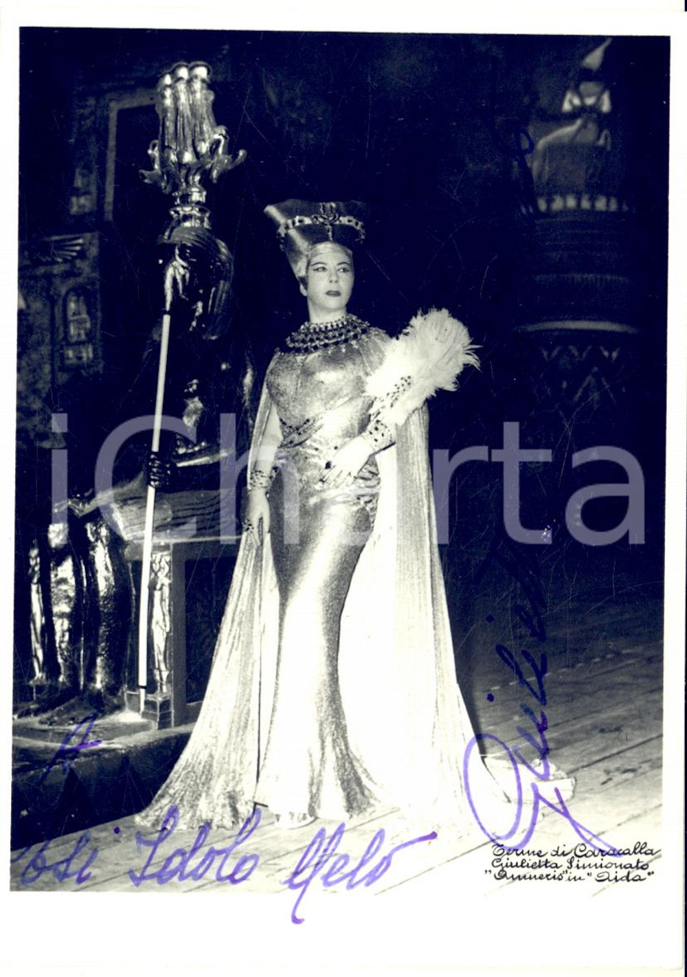 1962 ROMA Giulietta SIMIONATO mezzosoprano in "Aida" - Foto con AUTOGRAFO Fotografia d'epoca, con autografo.Busta viaggiata nel 1967. CONDIZIONI: GFORMATO: 10x15 cm    originale e autentica 1