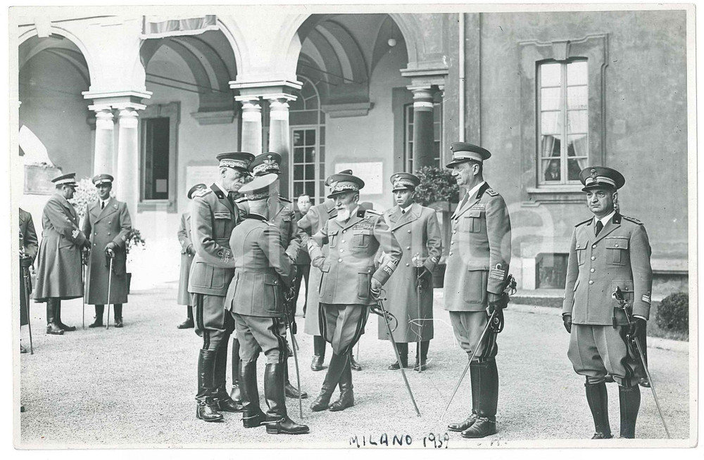 1939 MILANO Scuola Militare TEULIE' - Gen. Emilio DE BONO - Foto 18x12 cm  Fotografia d'epoca.FOTOGRAFO: Farabola - Milano GOOD/buono  Formato: 18x12 cm originale e autentica 1