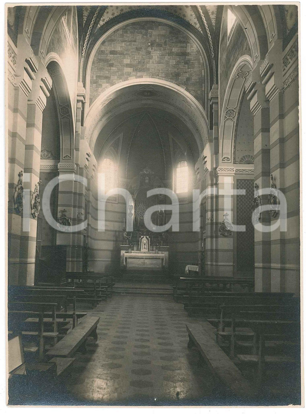 1930 ca LOVERE (BG) Interno di una chiesa - Foto CRISTILLI 13x18 cm  Fotografia d'epoca. GOOD/buono  Formato: 13x18 cm originale e autentica 1
