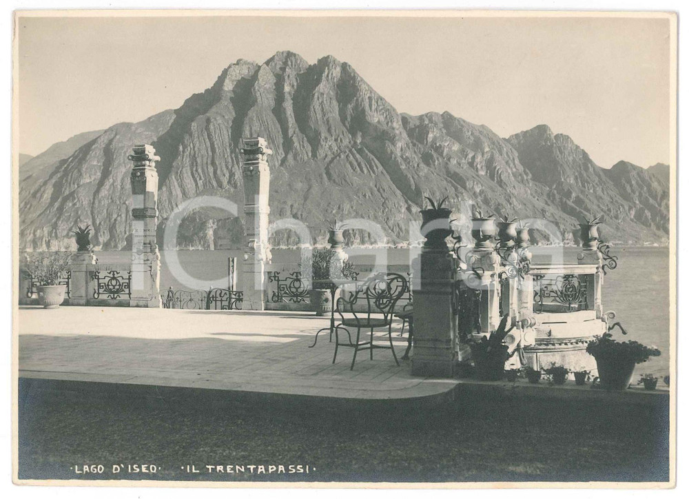 1930 ca LAGO D'ISEO Veduta della CORNA TRENTAPASSI - Foto VINTAGE 17x12  Fotografia d'epoca.FOTOGRAFO: Magnolini - Borno (Brescia) GOOD/buono  Formato: 17x12 cm originale e autentica 1