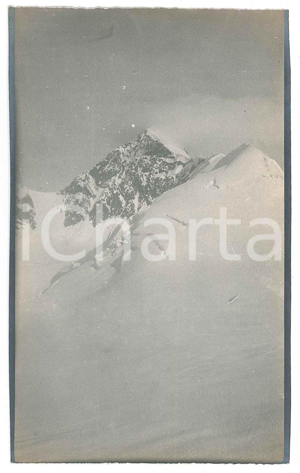 1905 ca VALSESIA - VALLE ANZASCA (?) Panorama montano - Foto 14x8 cm (2) Fotografia d'epoca.FOTOGRAFO: Dr. Vittorio Ronchetti - Milano FAIR/discreto Lievi smussature agli angoli Formato: 14x8 originale e autentica 1