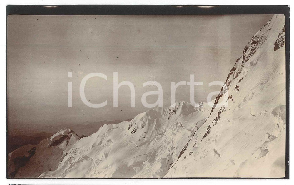 1905 ca VALSESIA - VALLE ANZASCA (?) Panorama montano - Foto 14x8 cm (3) Fotografia d'epoca.FOTOGRAFO: Dr. Vittorio Ronchetti - Milano FAIR/discreto Lievi smussature agli angoli Formato: 14x8 originale e autentica 1