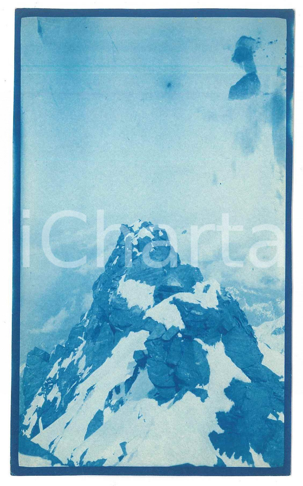 1905 MONTE ROSA - PUNTA DUFOUR Dufourspitze - Fotografia 8x14 cm Fotografia d'epoca.FOTOGRAFO: Dr. Vittorio Ronchetti - Milano FAIR/discreto Lievi smussature agli angoli Formato: 8x14 originale e autentica 1