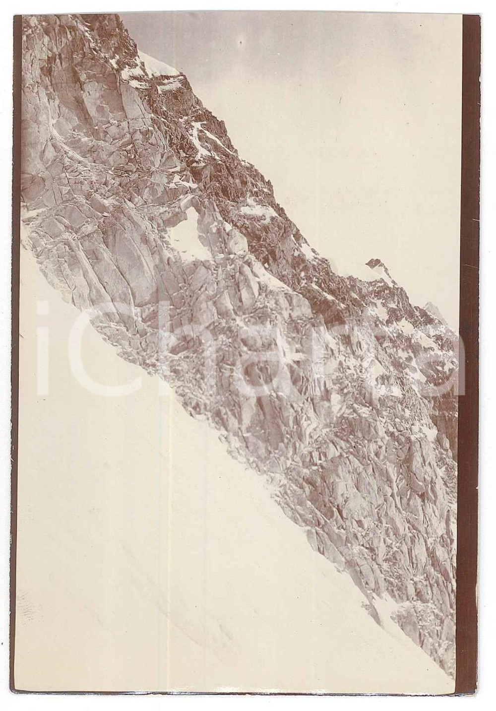 1905 MACUGNAGA - MONTE ROSA Canalone Marinelli - Fotografia 9x13 cm Fotografia d'epoca. FAIR/discreto Lievi smussature agli angoli Formato: 9x13 originale e autentica 1