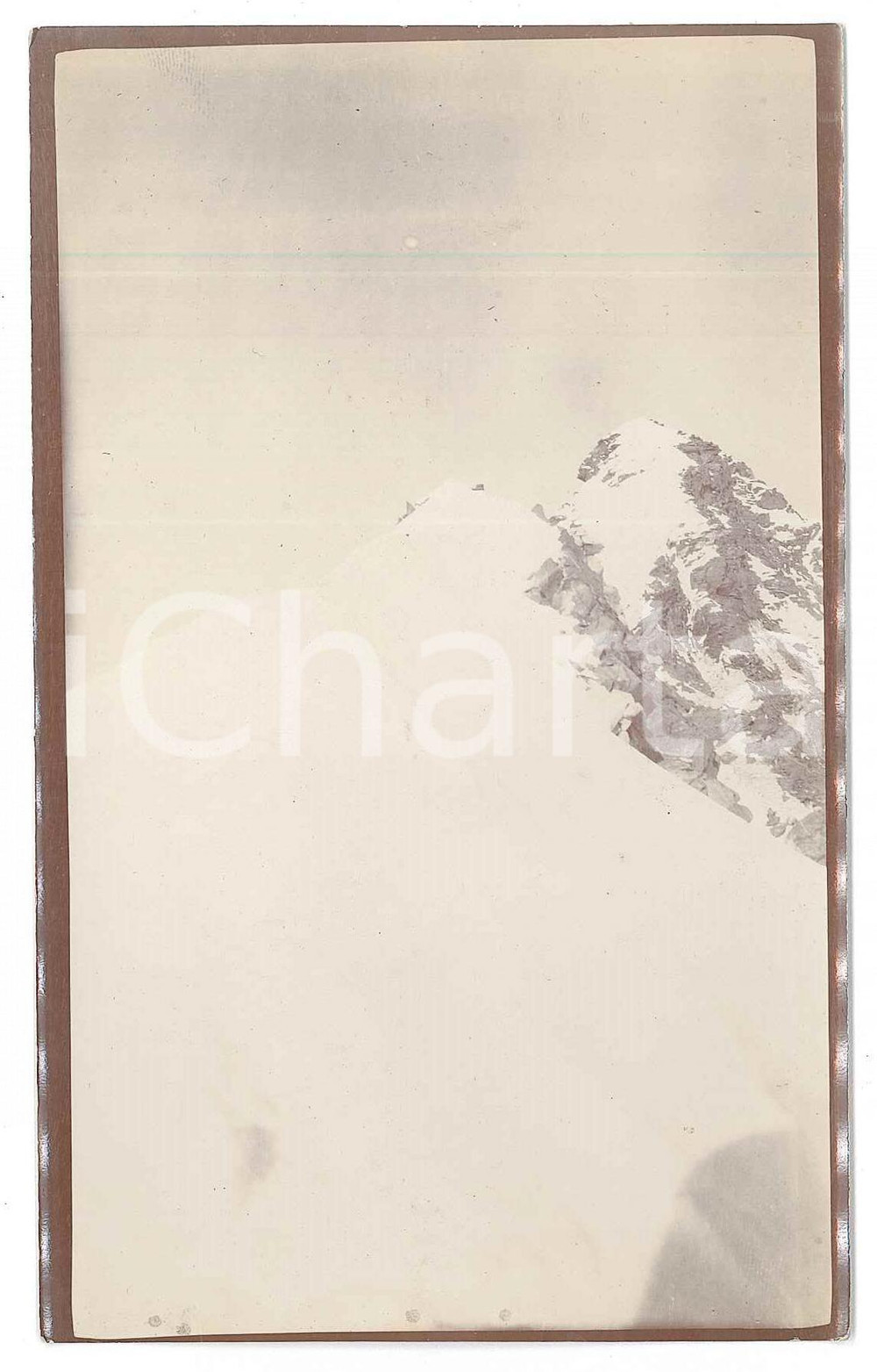1905 MONTE ROSA - PUNTA DUFOUR Cresta nord-ovest della Dufourspitze - Foto 14x9 Fotografia d'epoca.FOTOGRAFO: Dr. Vittorio Ronchetti - Milano FAIR/discreto Lievi smussature agli angoli Formato: 14x9 originale e autentica 1