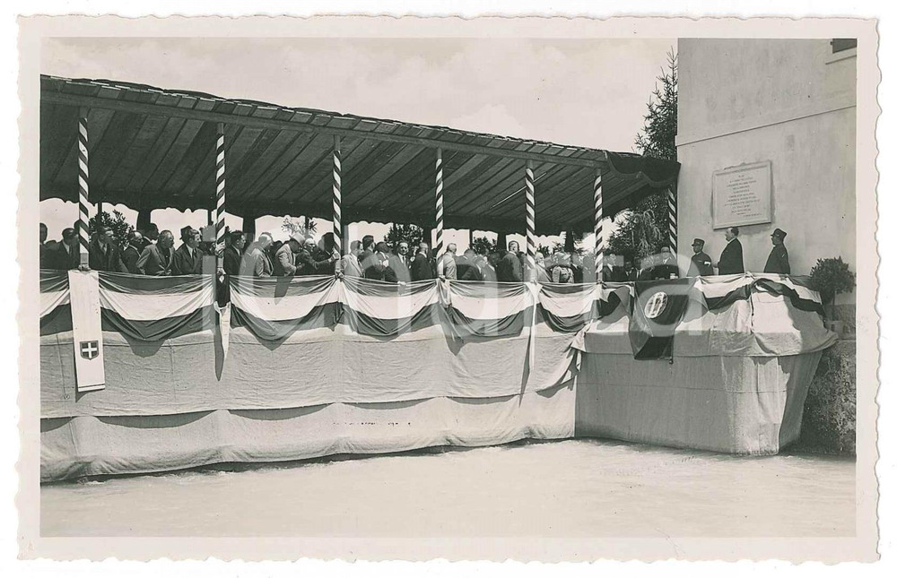 1925 ca UDINE Cerimonia pro Caduti - Autorità al palco e in tribuna *Foto Fotografia d'epoca, in formato cartolina postale. GOOD/buono  Formato: 14x9 cm originale e autentica 1