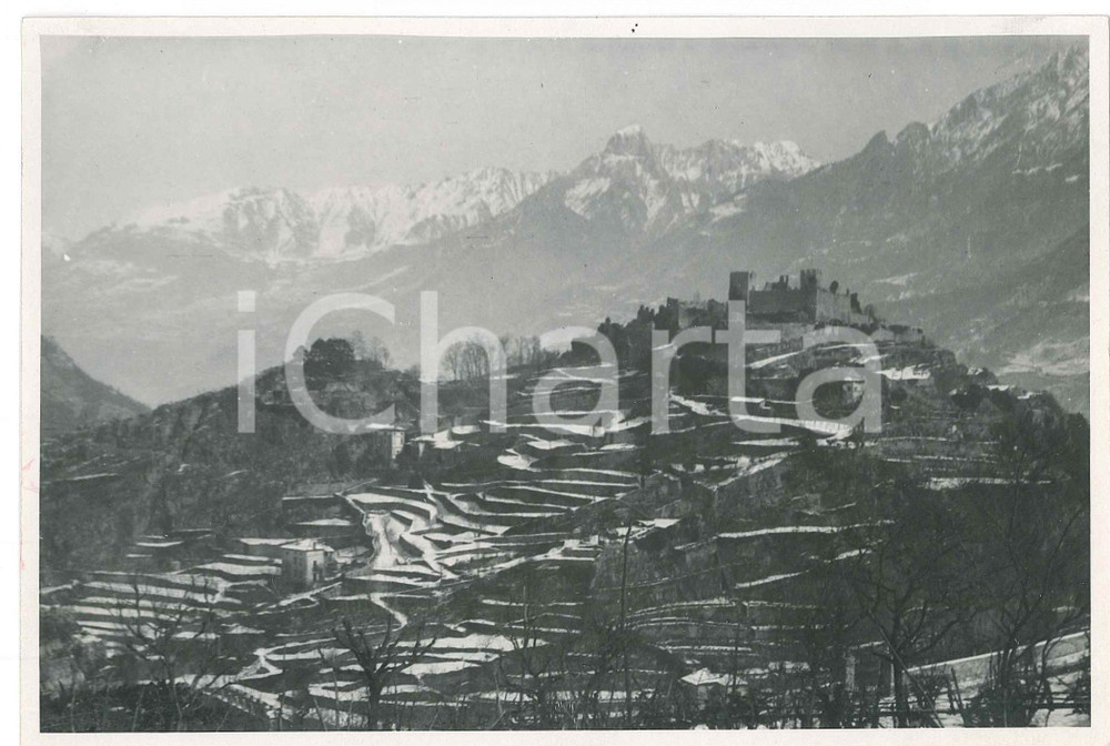 1930 LOMBARDIA - Castello di BRENO - Veduta - Foto 18x13 cm  Fotografia originale d'epoca, con didascalia al verso. GOOD/buono  Formato: 17x12 cm originale e autentica 1