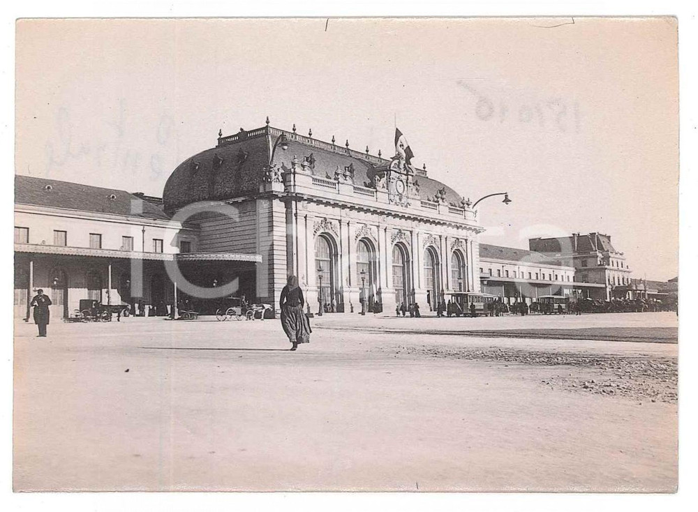 1900 ca MILANO Stazione Centrale - Piazza della Repubblica - Foto 11x8 cm  Fotografia d'epoca. FAIR/discreto Lievi smussature agli angoli, piegature Formato: 11x8 cm originale e autentica 1