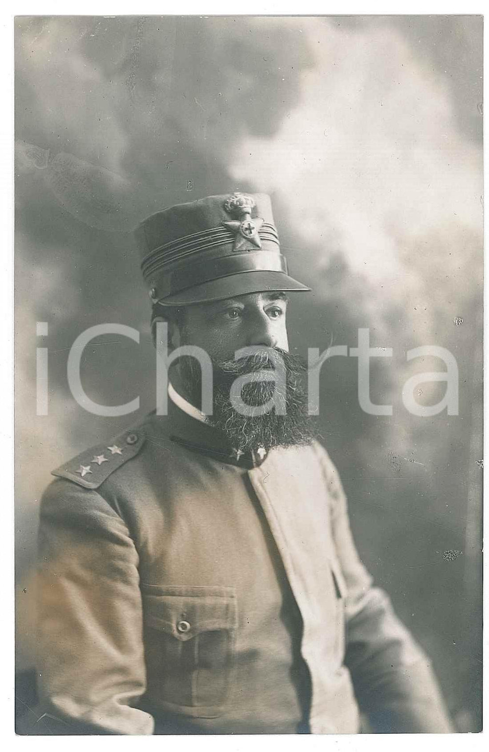 Fotografia d epoca originale 1915 WW1  BORGO SAN DONINO Raffaele PEDRETTI Ufficiale REGIO ESERCITO Foto 1