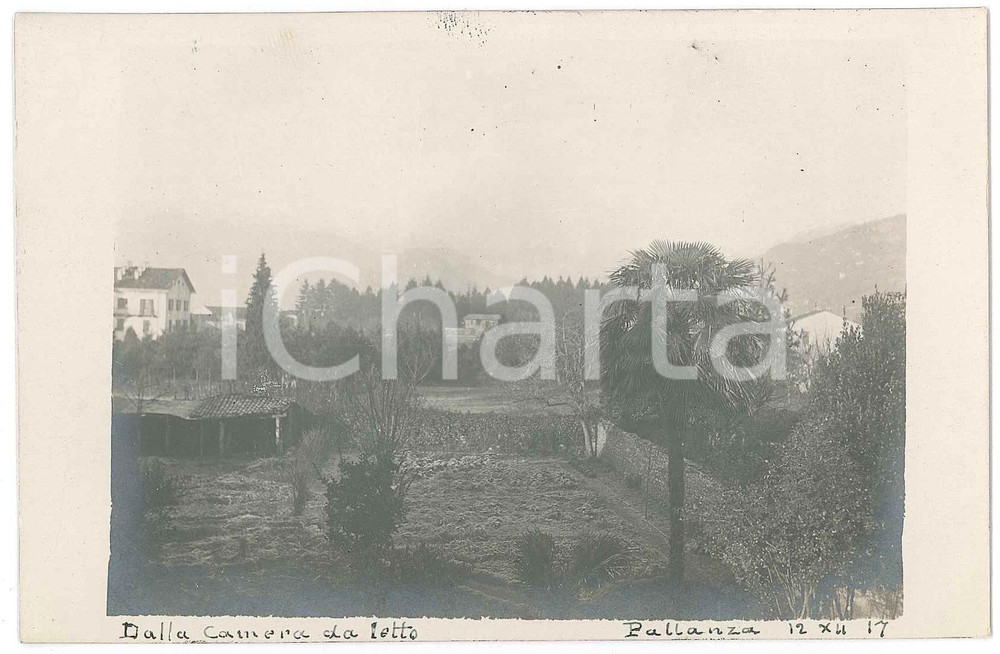 Fotografia d epoca originale 1917 PALLANZA Veduta del paese  Fotografia Raffaele PEDRETTI 1