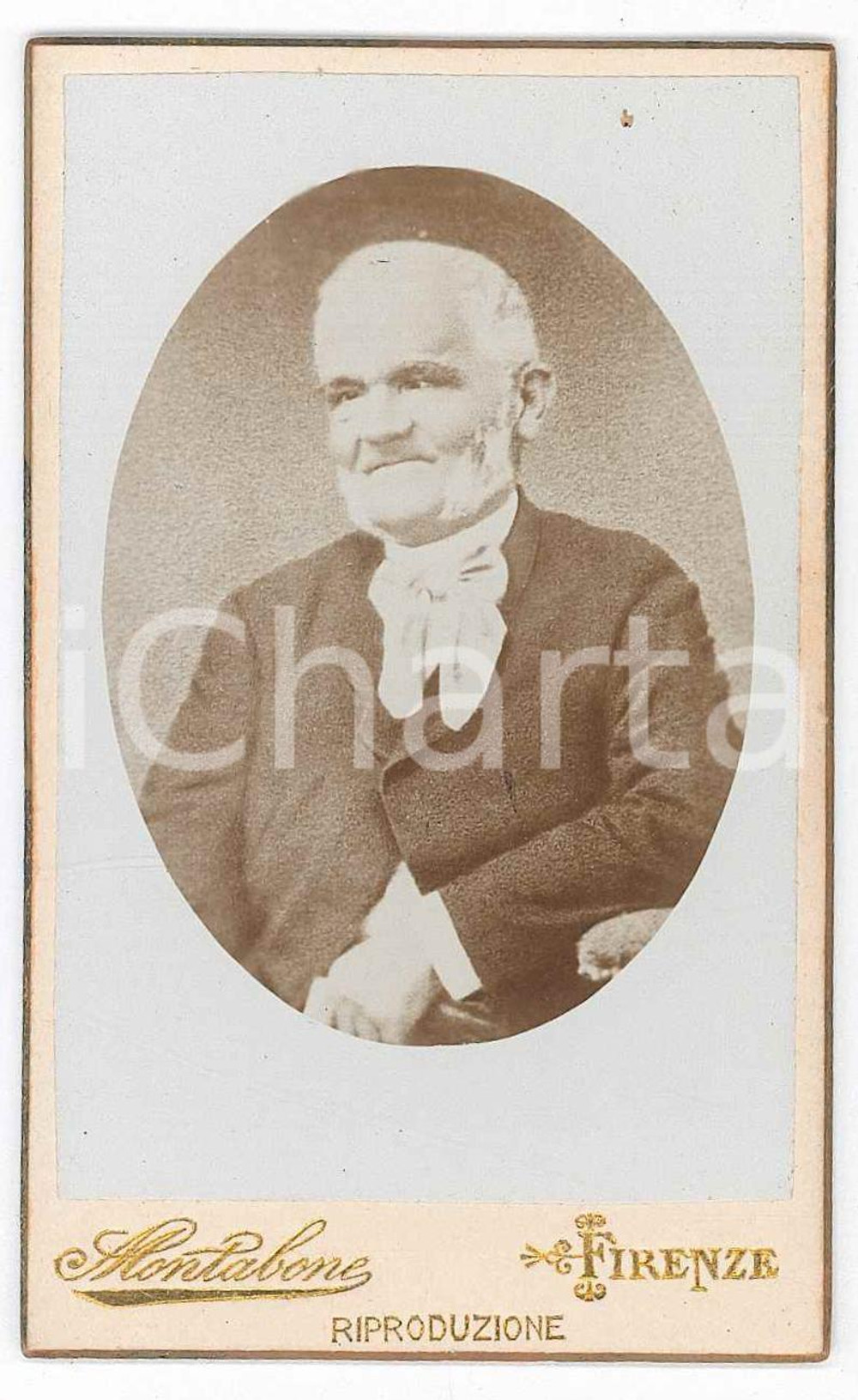 1890 ca FIRENZE Ritratto maschile - Strabismo - Foto MONTABONE CDV Fotografia d'epoca, su cartoncino rigido.Velina protettiva. FOTOGRAFO: Montabone - Firenze, via de' Banchi 3 GOOD/buono  Formato: 6x10 cm originale e autentica 1