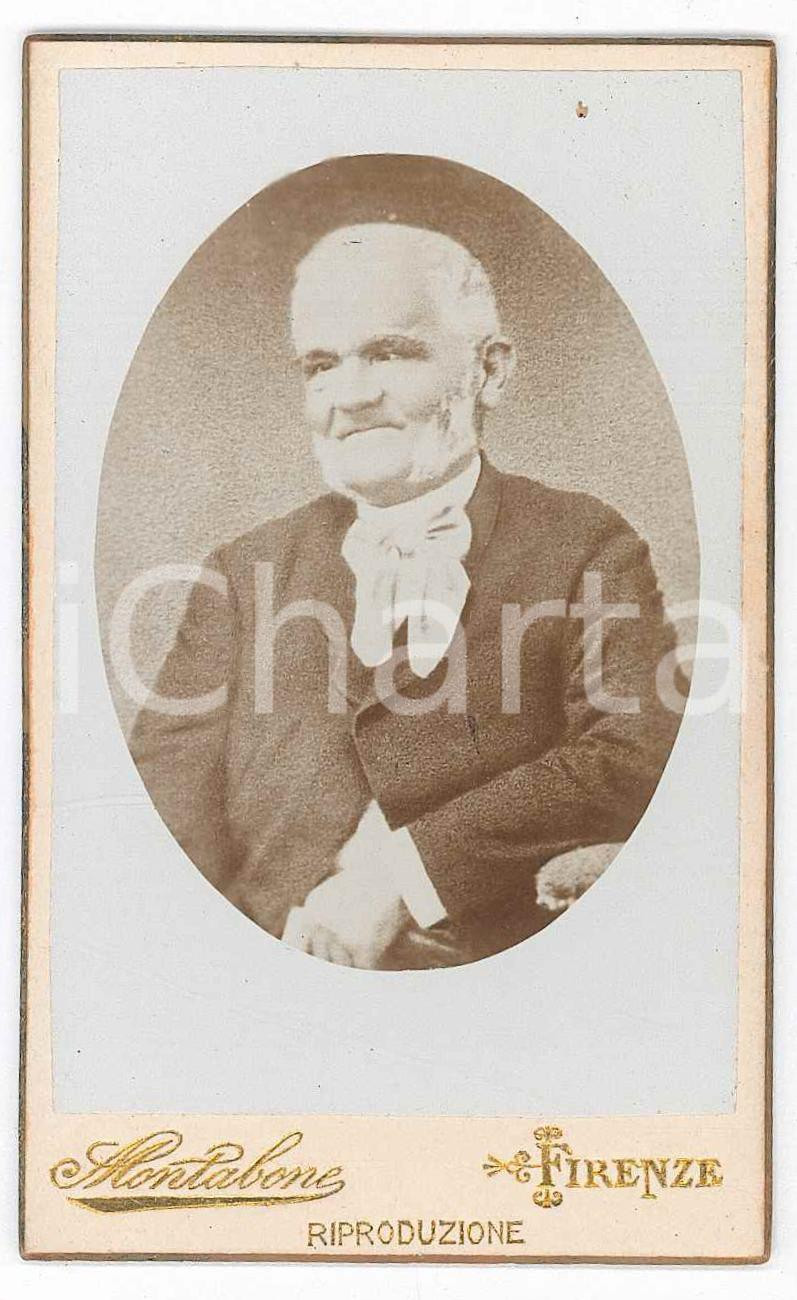 Fotografia d epoca originale 1890 ca FIRENZE Ritratto maschile  Strabismo  Foto MONTABONE CDV 1
