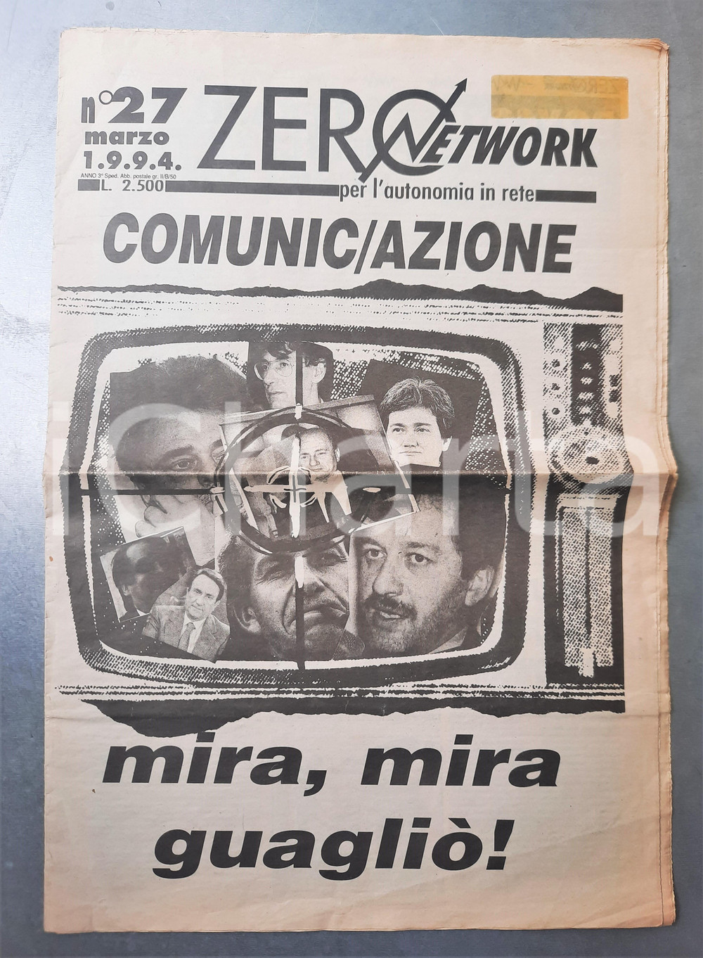 Giornale, rivista storica 1994 ZERO NETWORK Genocidio ex Jugoslavia  Ostia dormitorio  Anno III n° 27 1