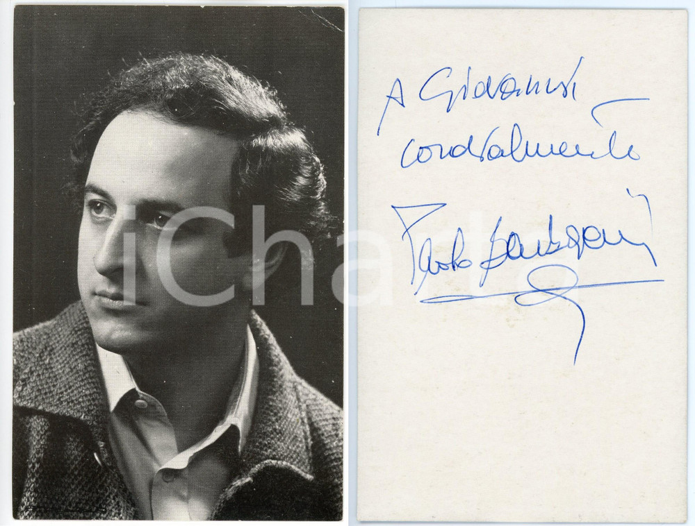 1970 ca LIRICA Tenore Paolo BARBACINI - Ritratto - Foto con AUTOGRAFO Fotografia seriale d'epoca, con autografo. CONDIZIONI: G  (ma piccola piegatura angolare)FORMATO: 10x15 cm    originale e autentica 1