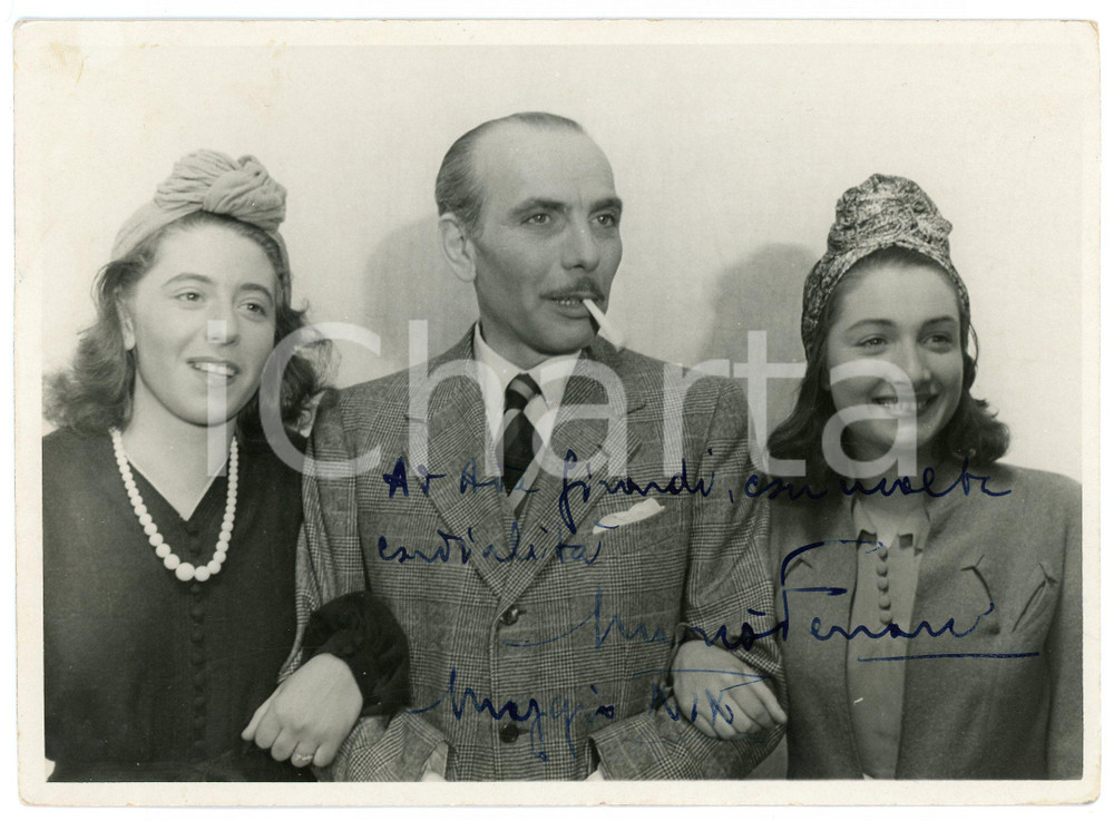 1941 TORINO Mario FERRARI attore - Foto con AUTOGRAFO 18x13 cm Fotografia d'epoca con autografo. CONDIZIONI: F (rigature al lato sinistro)FORMATO: 18x13 cmFOTOGRAFO: Bertazzini - Torino    originale e autentica 1