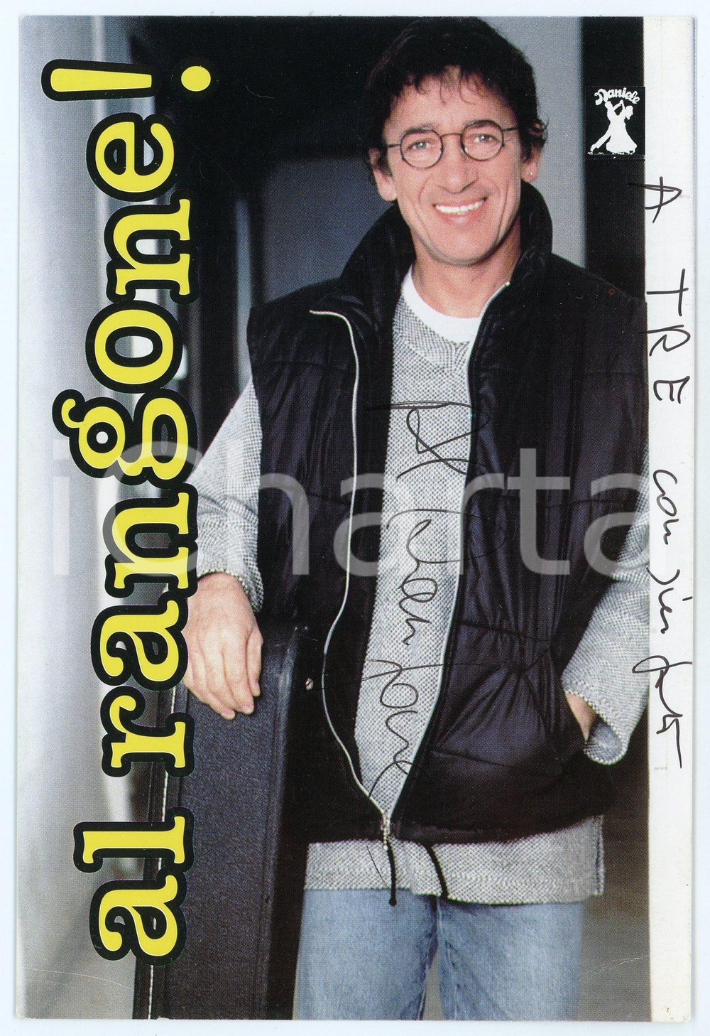 Autografo originale 1996 Cantante AL RANGONE Roberto Rangone  Foto seriale con AUTOGRAFO 10x15 cm 1