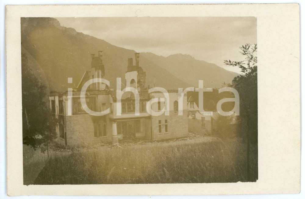 1915 ca WW1 - VELO D'ASTICO Resti di Villa Fogazzaro LA MONTANINA - Foto 13x8 Fotografia d'epoca in formato cartolina postale. CONDIZIONI: GOODFORMATO: 13x8 cm    originale e autentica 1