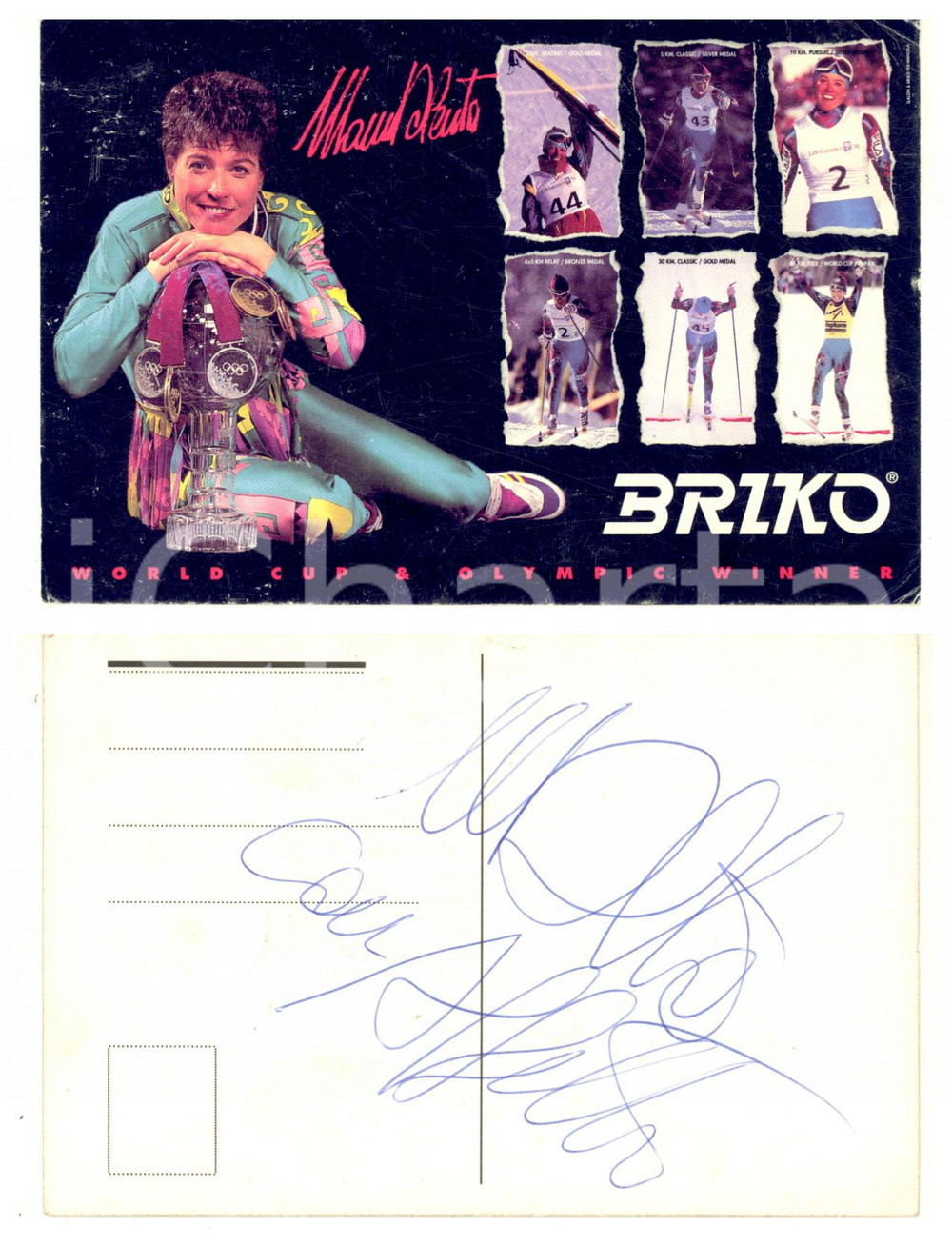 1995 ca SCI Manuela DI CENTA World Cup Winner - Cartolina con AUTOGRAFO Cartolina postale d'epoca, con autografo al verso.CONDIZIONI: F (lievi piegature angolari)FORMATO: 15x10 cm    originale e autentica 1