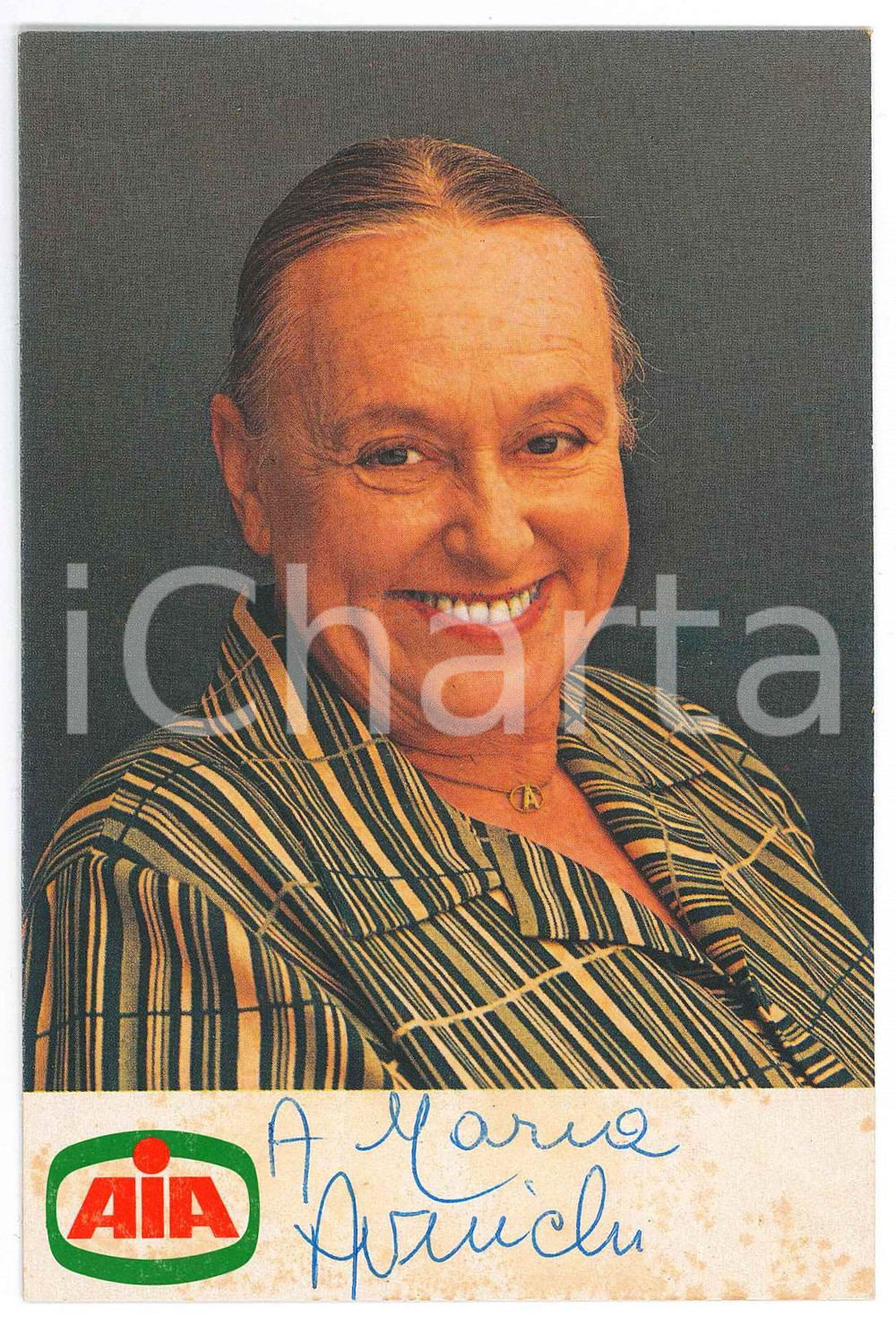 1980 ca Ave NINCHI attrice - Foto seriale AIA con AUTOGRAFO 10x15 cm Fotografia seriale d'epoca, con autografo. CONDIZIONI: F (fioriture al lato inferiore)FORMATO: 10x15 cm    originale e autentica 1