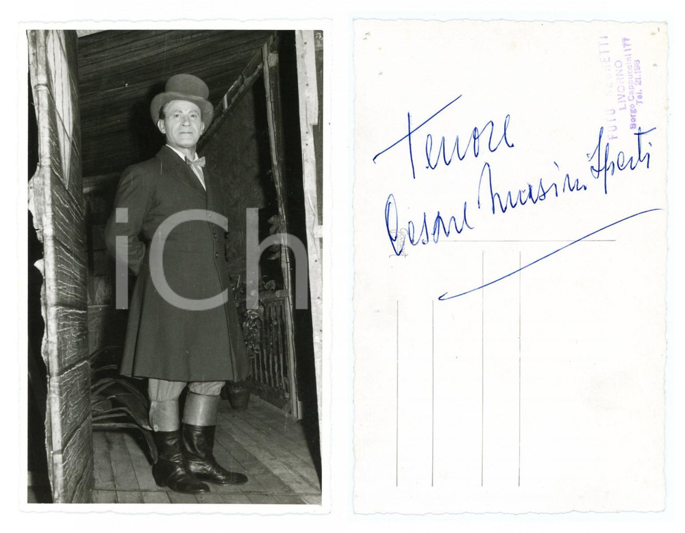 1955 ca LIRICA Tenore Cesare MASINI SPERTI - Foto con AUTOGRAFO Fotografia d'epoca, con firma autografa al verso.CONDIZIONI: F (piccoli fori angolari)FORMATO: 9x14 cm    originale e autentica 1