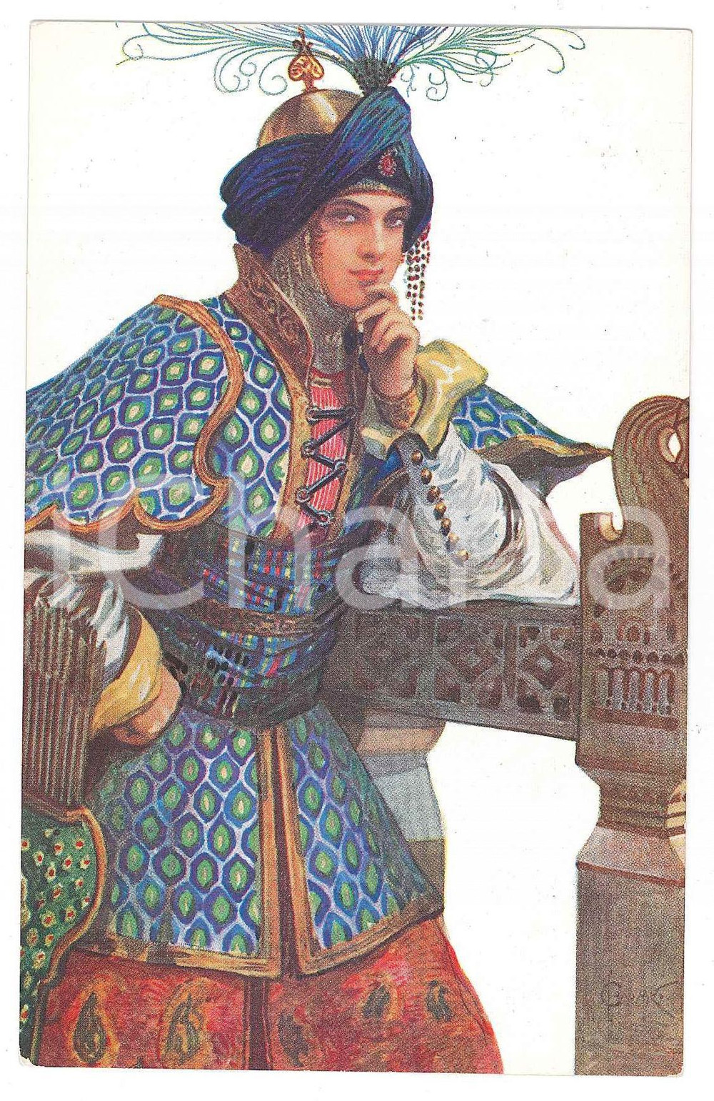 1910 ca RUSSIA Artist Sergey SOLOMKO - Wassilisa  Mikoulichna *Postcard  Cartolina postale d'epoca, non viaggiata.CONDIZIONI: GFORMATO: FP    originale e autentica 1
