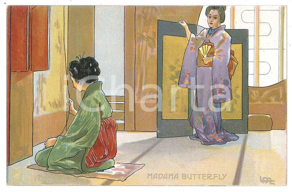 1910 ca MADAMA BUTTERFLY Artist Leopoldo METLICOVITZ Postcard FP NV (10)  Cartolina d'epoca, non viaggiata. EDITORE: G. Ricordi - MilanoCONDIZIONI: FAIR (lievi gualciture agli angoli)FORMATO: FP    originale e autentica 1