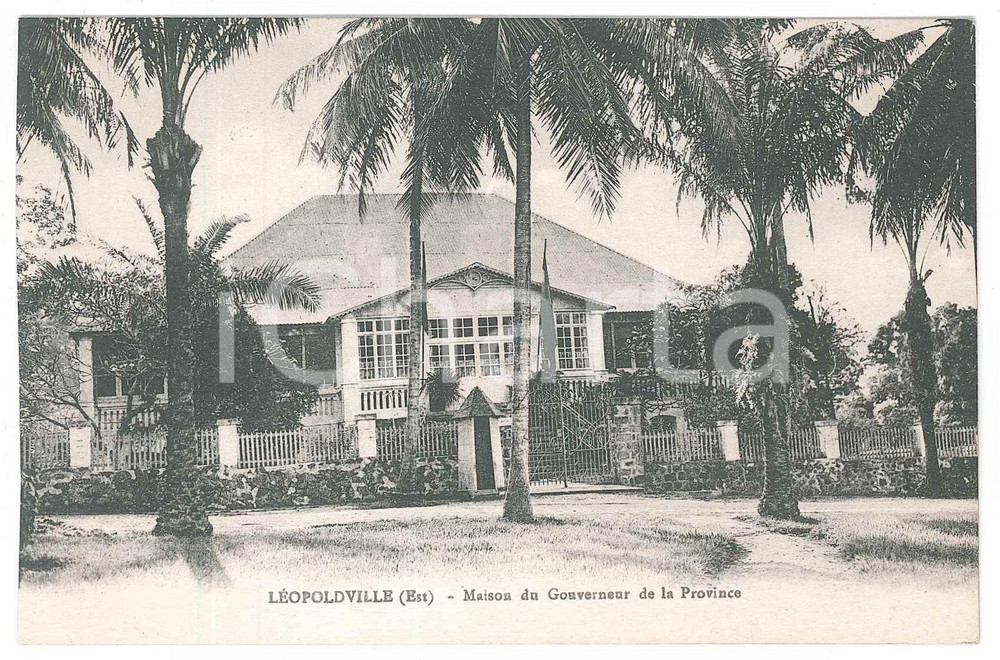 1930 ca LEOPOLDVILLE Maison du Gouverneur de la Province - Carte postale FP NV  Cartolina d'epoca, non viaggiata. FAIR/discreto Lievi smussature agli angoli Formato: FP originale e autentica 1