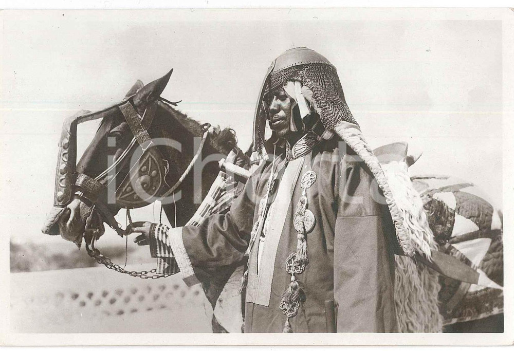 1925 ca ERITREA Schek Mohamed AREI Capo dei Baria - Cartolina FP NV  Cartolina postale d'epoca, non viaggiata ma con nota manoscritta al verso.CONDIZIONI: FAIR (lievi smussature agli angoli)FORMATO: FP    originale e autentica 1