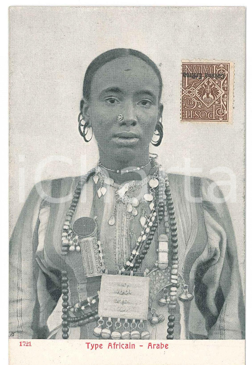 1900 ca AFRIQUE Type africain - Femme arabe - Carte postale FP NV  Cartolina postale d'epoca, non viaggiata.CONDIZIONI: GOODFORMATO: FP    originale e autentica 1