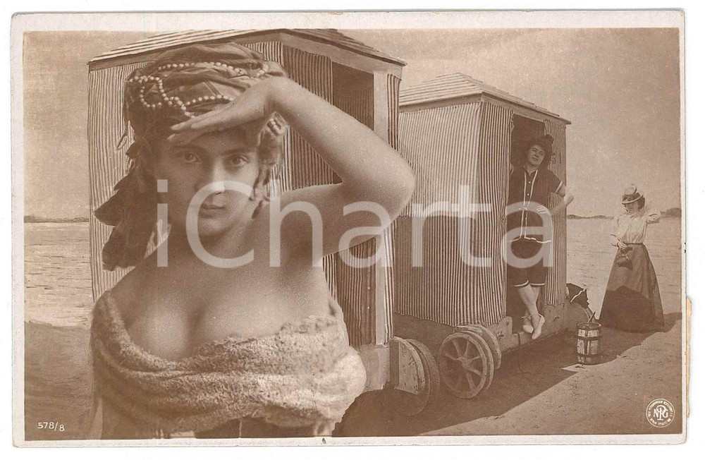1905 ca BEAUTIES BATHING - Women - Oranotypie RARE postcard RISQUE  Cartolina postale d'epoca, viaggiata.CONDIZIONI: GFORMATO: FP    originale e autentica 1