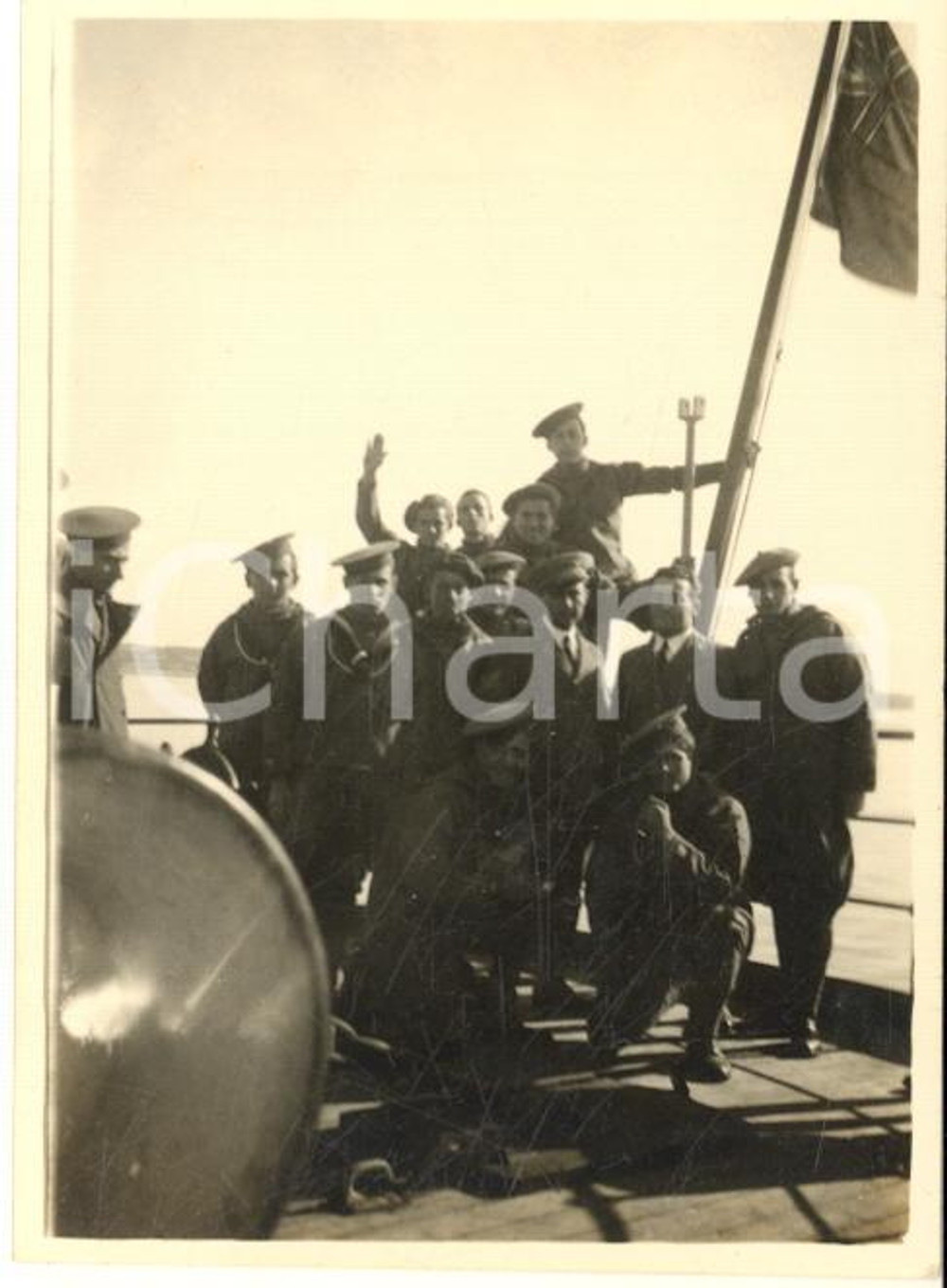 1935 ca CINA SHANGHAI - Leoni di SAN MARCO in navigazione - Foto 6x8 cm Fotografia d'epoca.CONDIZIONI: GFORMATO: 6x8 cm    originale e autentica 1