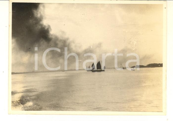 1935 ca CEYLON Campagna Estremo Oriente - Leoni di San Marco - Navigazione (3) Fotografia d'epoca.CONDIZIONI: GFORMATO: 8x6 cm    originale e autentica 1