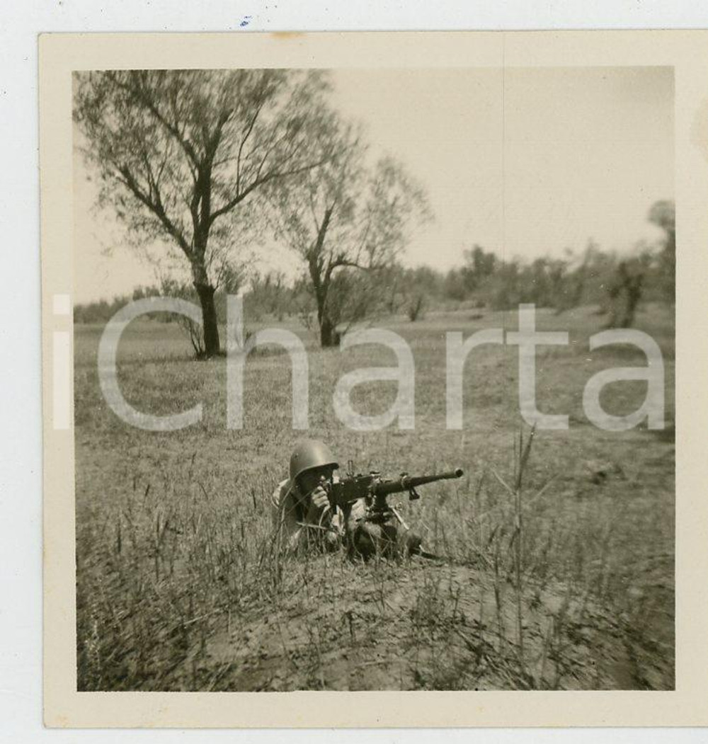 1935 ca CINA TIENTSIN Leoni di SAN MARCO - Esercitazioni al campo di tiro *Foto Fotografia d'epoca.  Piccola macchia al lato superiore Formato: 6x6 originale e autentica 1