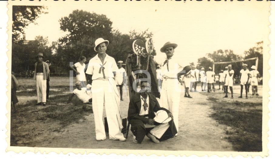 1935 ca CINA TIENTSIN Leoni di SAN MARCO - Festa in costume (3) Foto 11x7 cm Fotografia d'epoca.CONDIZIONI: G FORMATO: 11x7 cm    originale e autentica 1