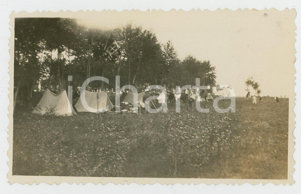 1935 ca CINA TIENTSIN Leoni di SAN MARCO - Zona accampamenti *Foto Fotografia d'epoca. GOOD/buono  Formato: 11x6 originale e autentica 1