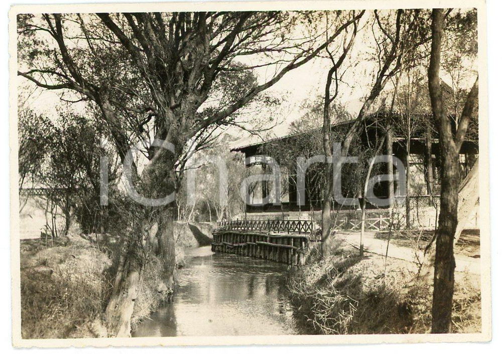 1935 ca CINA TIENTSIN - Paesaggio fluviale con edificio - Fotografia Fotografia d'epoca. GOOD/buono  Formato: 8 x 6 cm originale e autentica 1