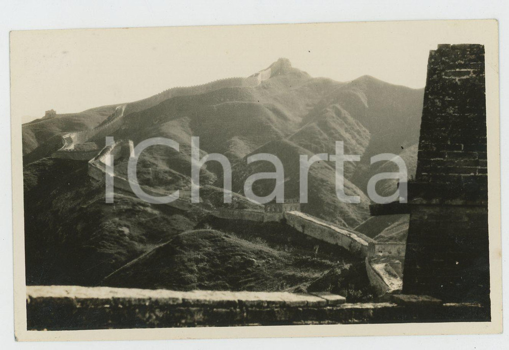 1935 ca CINA - Paesaggio con Grande Muraglia (9) - Foto VINTAGE 10x7 cm Fotografia d'epoca.CONDIZIONI: GFORMATO: 10x7cm    originale e autentica 1
