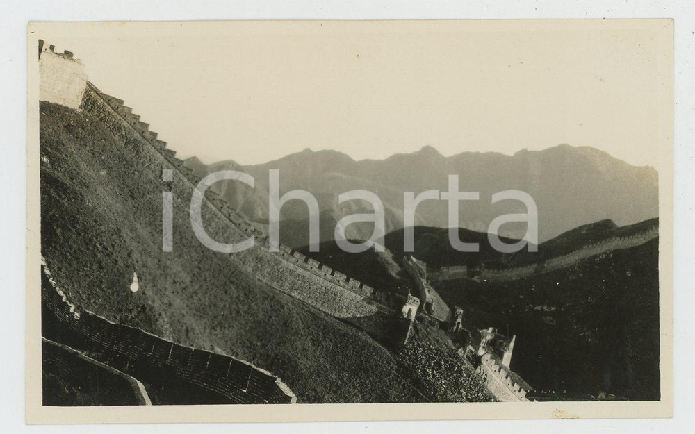 1935 ca CINA - Paesaggio con Grande Muraglia (3) - Foto VINTAGE 10x6 cm Fotografia d'epoca.CONDIZIONI: GFORMATO: 10x6 cm    originale e autentica 1