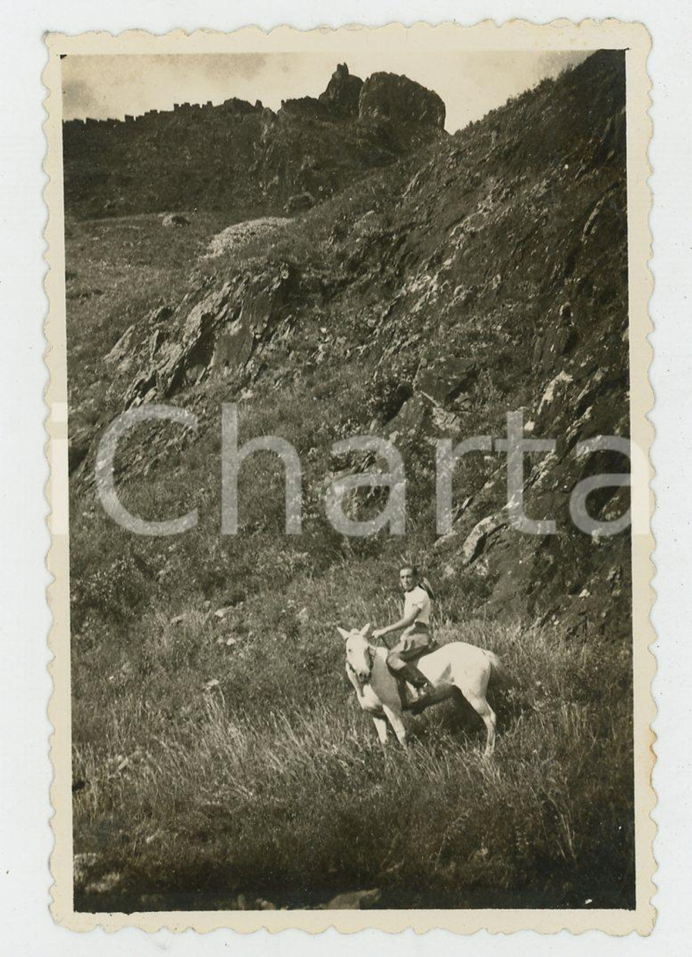 1935 ca CINA TIENTSIN - Leoni di SAN MARCO - A cavallo (2) *Foto Fotografia d'epoca. GOOD/buono Lievi smussature angolari Formato: 9x6 originale e autentica 1