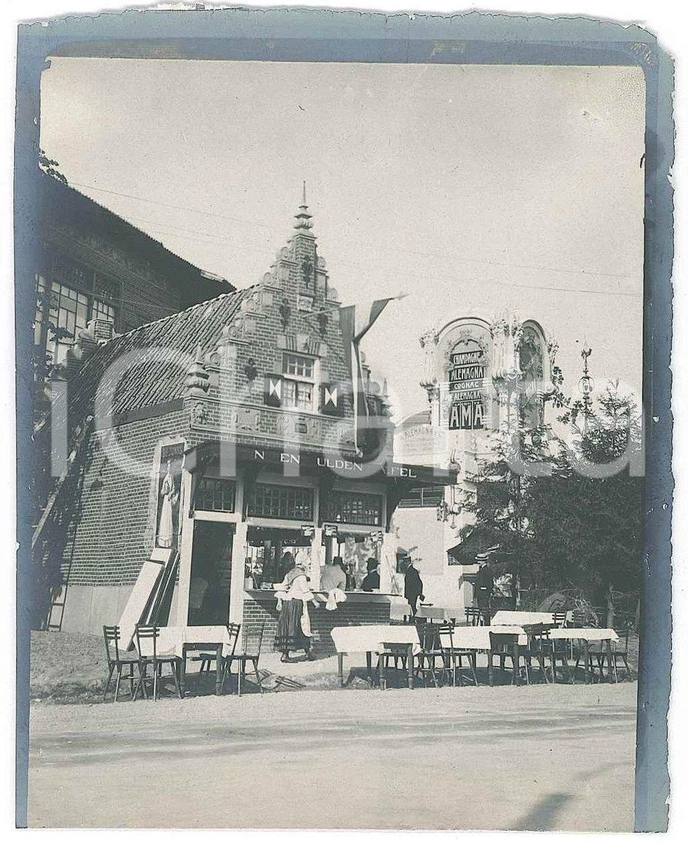 1906 EXPO MILANO Parco Sempione - Birreria olandese - Fotografia 9x10 cm Fotografia originale d'epoca.  FAIR/discreto minime mancanze angolari Formato: 9x10 cm originale e autentica 1