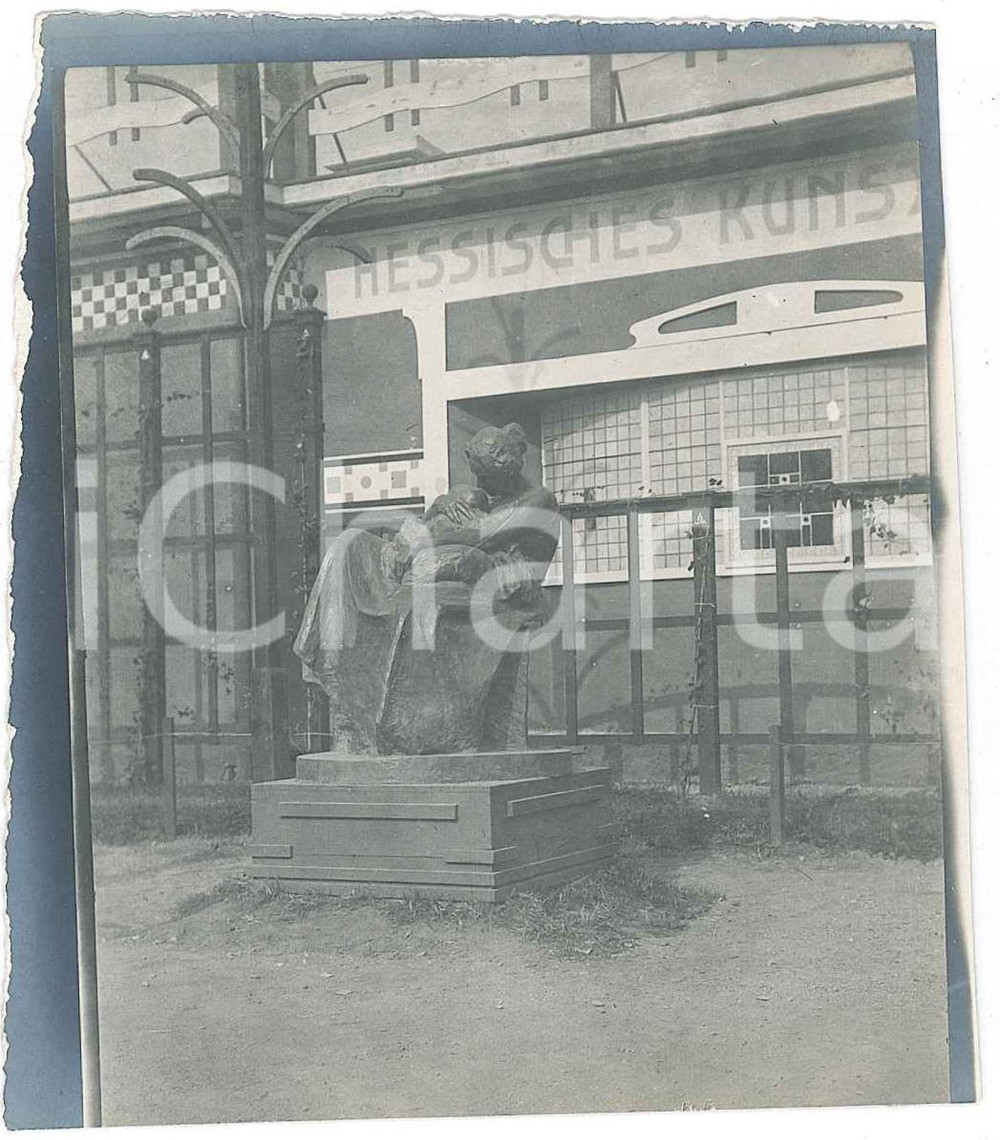1906 ESPOSIZIONE MILANO Belle Arti - Statua - Foto 8x10 cm Fotografia originale d'epoca.  FAIR/discreto margine sinistro rifilato Formato: 8x10 cm originale e autentica 1