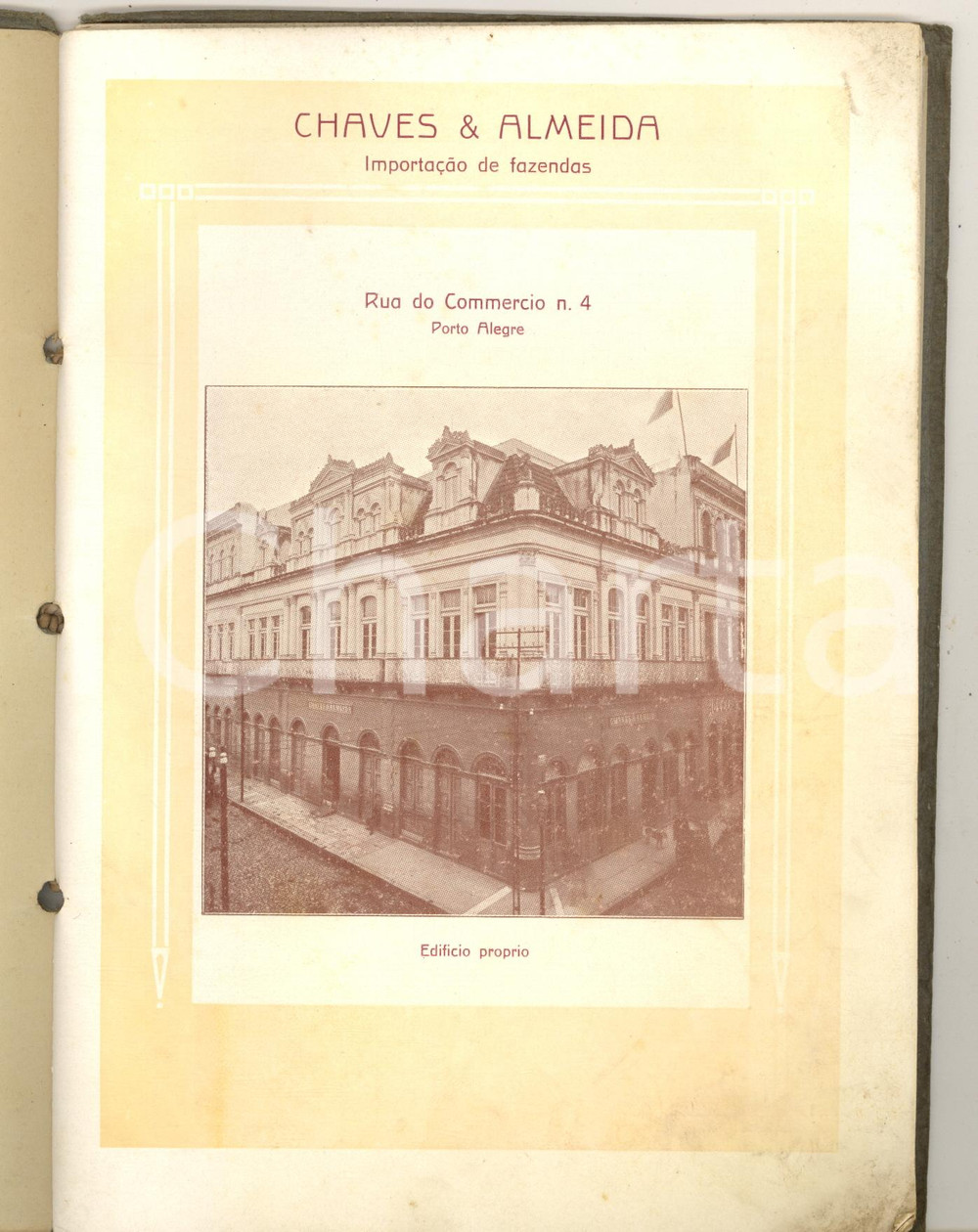 Libro, pubblicazione d epoca 1916 PORTO ALEGRE /BRAZIL CHAVES & ALMEIDA Importaçao fazendas Libretto 50 anni 1