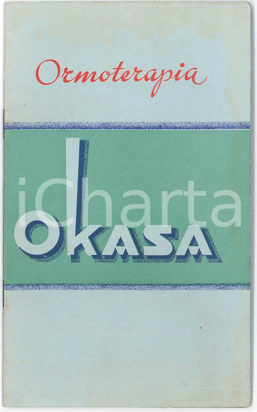 1935 ca FARMACEUTICA - MILANO - OKASA - Terapia ormonica - Libretto Libretto pubblicitario d'epoca.PAGINE: 20 GOOD/buono minimi ingiallimenti in copertina Formato: 14x22 cm originale e autentica 1