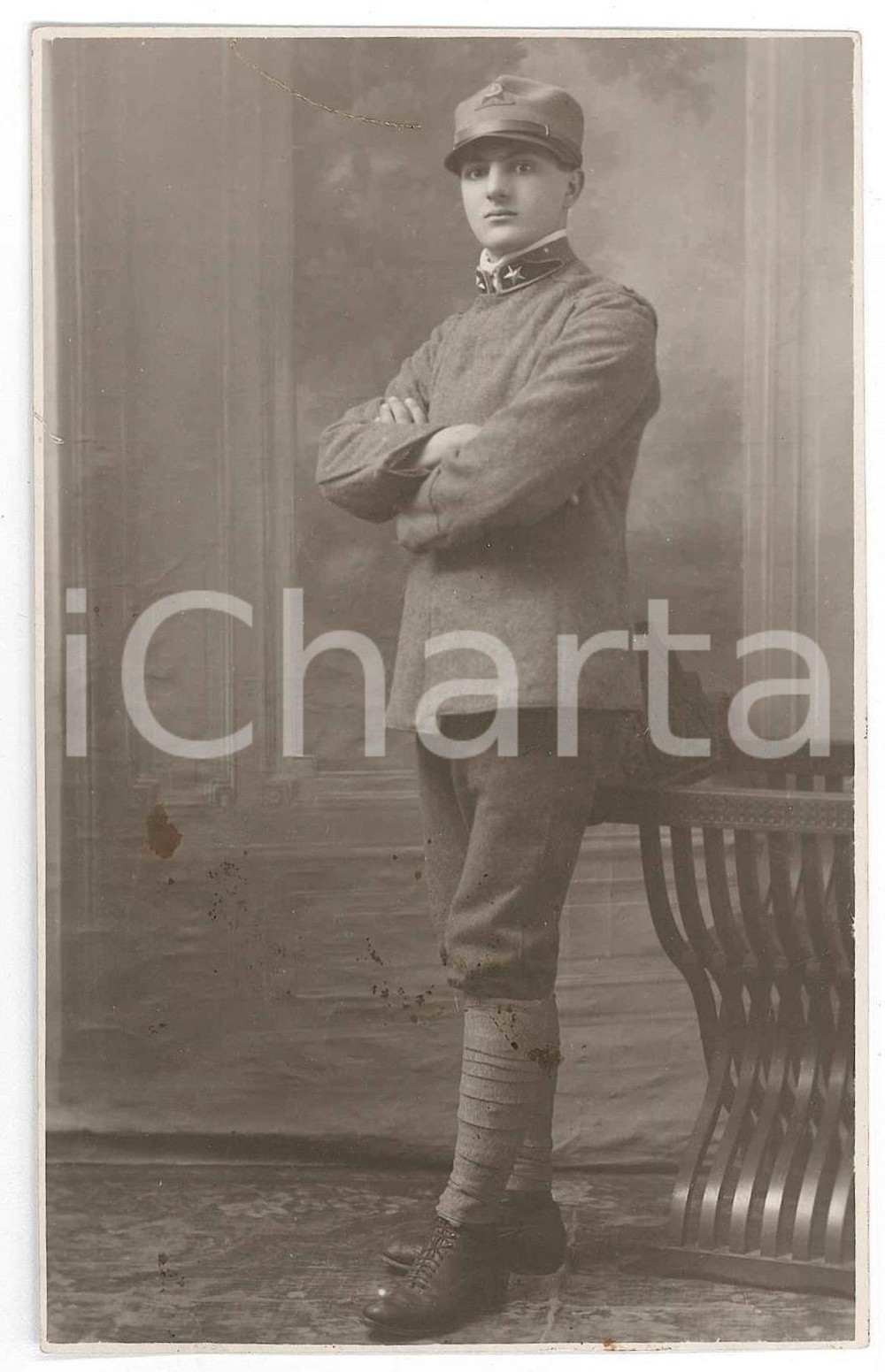 1910 ca TORINO REGIO ESERCITO Allievo ufficiale fanteria - Foto G. APPIANO Fotografia d'epoca, in formato cartolina postale. GOOD/buono  Formato: 14x9 cm originale e autentica 1
