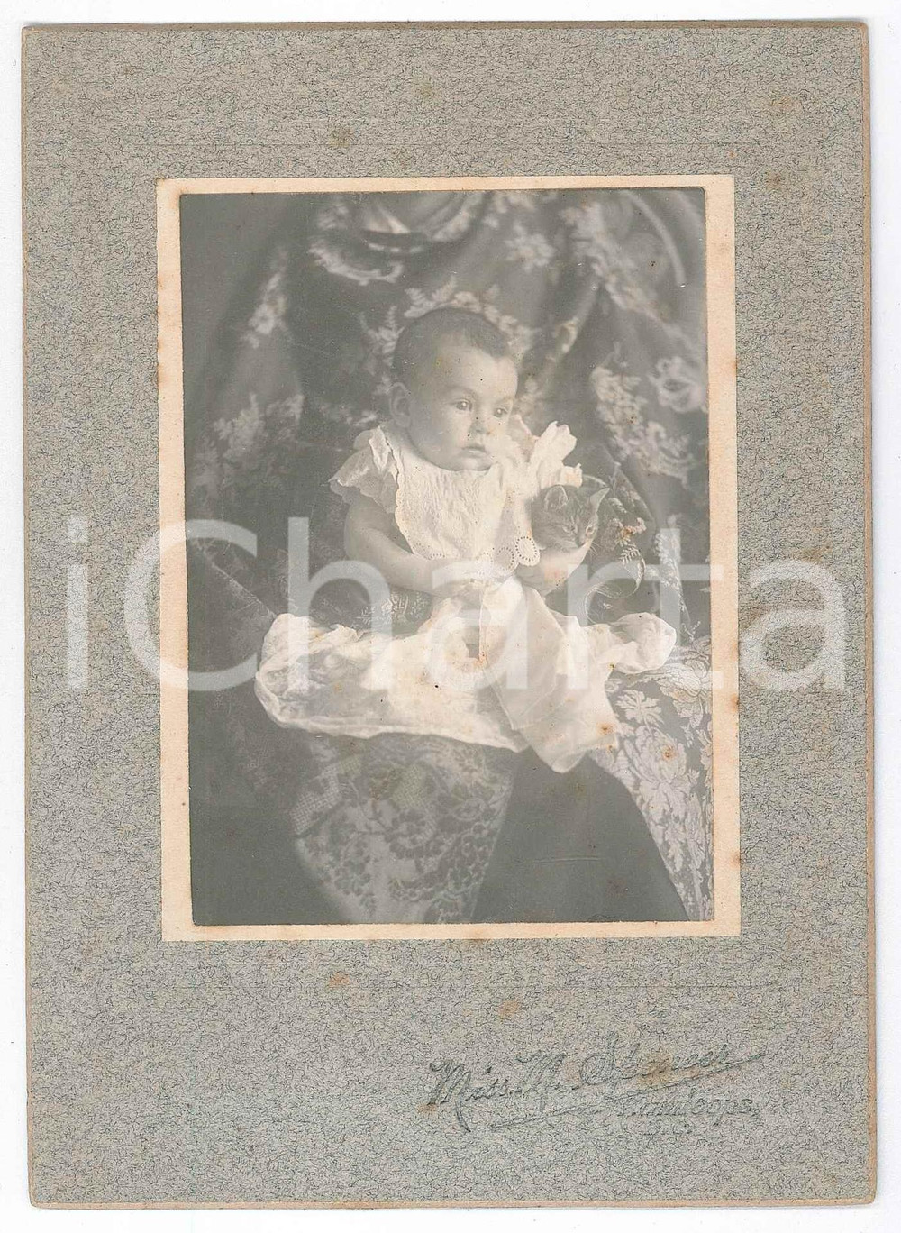 1903 KAMLOOPS (British Columbia, CANADA) Walter Seymour HOWARD 4 months *Photo Fotografia d'epoca, montata su cartoncino rigido.Didascalia manoscritta al verso.FOTOGRAFO: Miss M. Spencer - Kamloops FAIR/discreto lievi fioriture Formato: 11x16 cm originale e autentica 1