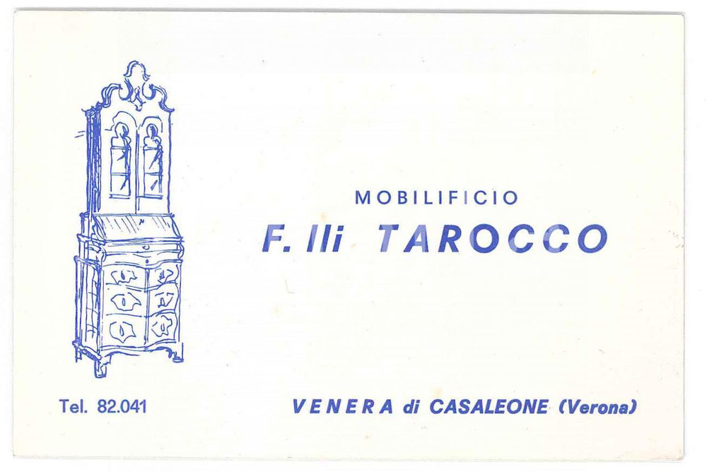1955 ca VENERA DI CASALEONE Mobilificio Fratelli TAROCCO Biglietto 10x7 cm Biglietto d'epoca GOOD/buono  Formato: 10 x 7 cm originale e autentica 1