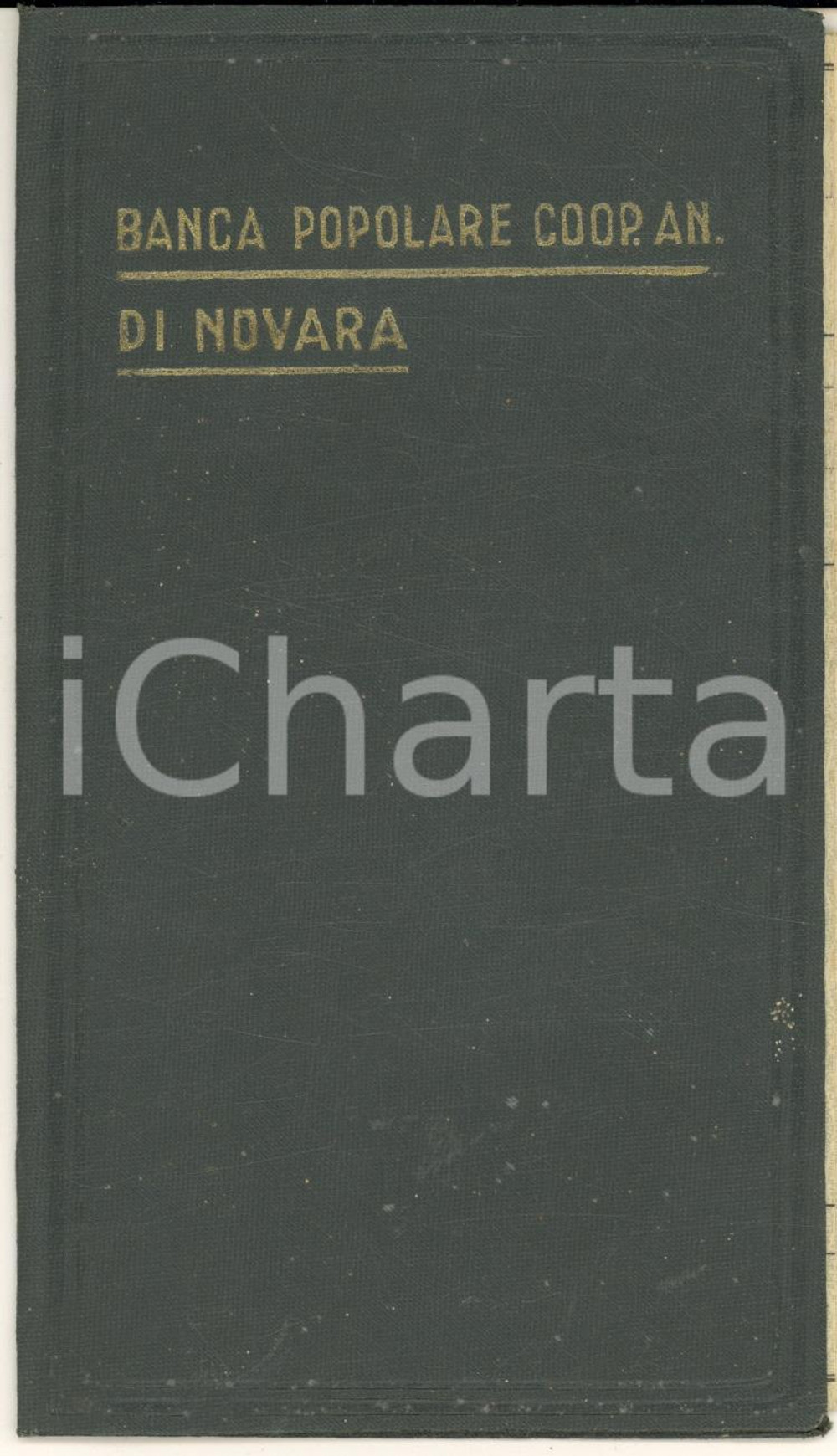 1943 BANCA POPOLARE DI NOVARA - Filiale MARIANO COMENSE - Libretto al portatore Libretto di risparmio originale d'epoca. GOOD/buono lievi puntinature Formato: 9x16 cm originale e autentica 1