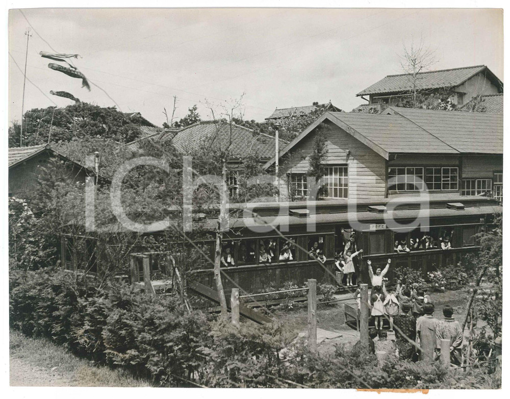 1940 ca JAPAN - Elementary SCHOOL - Lesson in a country school *Photo 22x17 cm Fotografia d'epoca.  FAIR/discreto lievi piegature angolari Formato: 22x17 cm originale e autentica 1